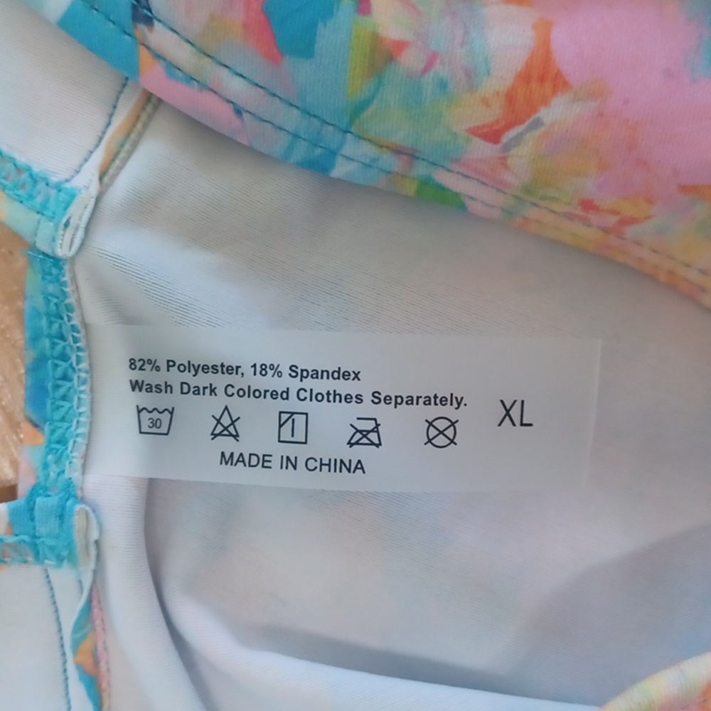 Sexy multi bright colors XL bathing suit - Picture 4 of 7